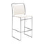 Banco Alto para Bistró - ZUO VERBENA - Varios Colores - Asiento y Respaldo Tapizados en Piel Sintética - Crema