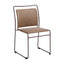 Silla Comercial para Hotel - ZUO VERBENA - Varios Colores - Asiento y Respaldo Tapizados en Piel Sintética - Café