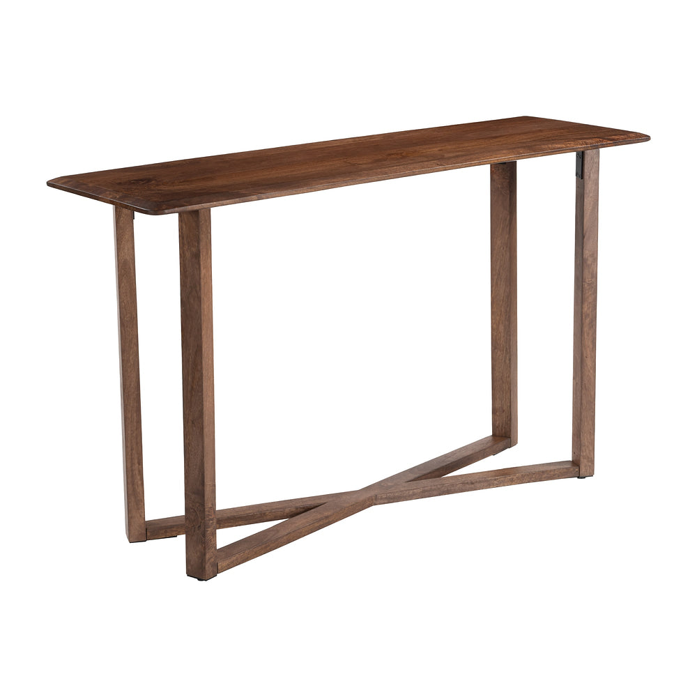 Mesa Consola para Coworking - ZUO MACARIA - Nogal - Estructura y Cubierta en Mango Macizo