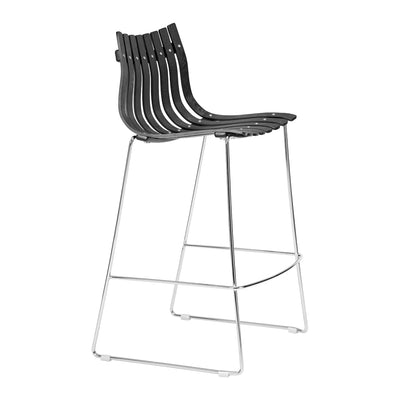 Banco Alto para Cafetería - ZUO BEAUFORT - Negro - Asiento y Estructura en Madera de Ingeniería