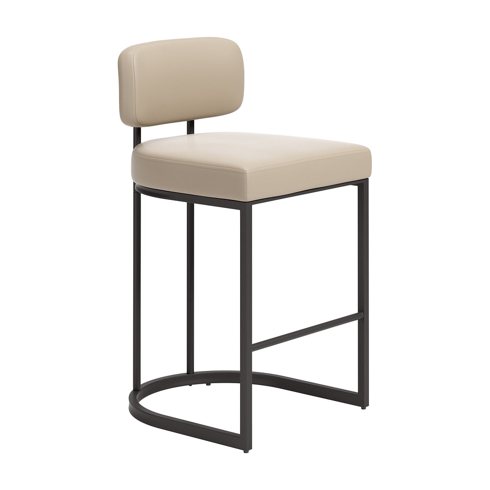 Banco Mostrador para Cantina - ZUO VELAR 47x51 111183 - Varios Colores - Asiento y Respaldo Tapizados en Piel Sintética