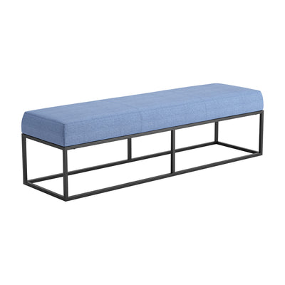 Banca para Sala de Espera 2 Plazas - ZUO ZOWIE - Azul - Asiento y Respaldo Tapizados