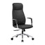 Silla de Oficina Secretarial para Consultorio - ZUO ROSALIND - Varios Colores - Asiento y Respaldo Tapizados en Piel - Negro