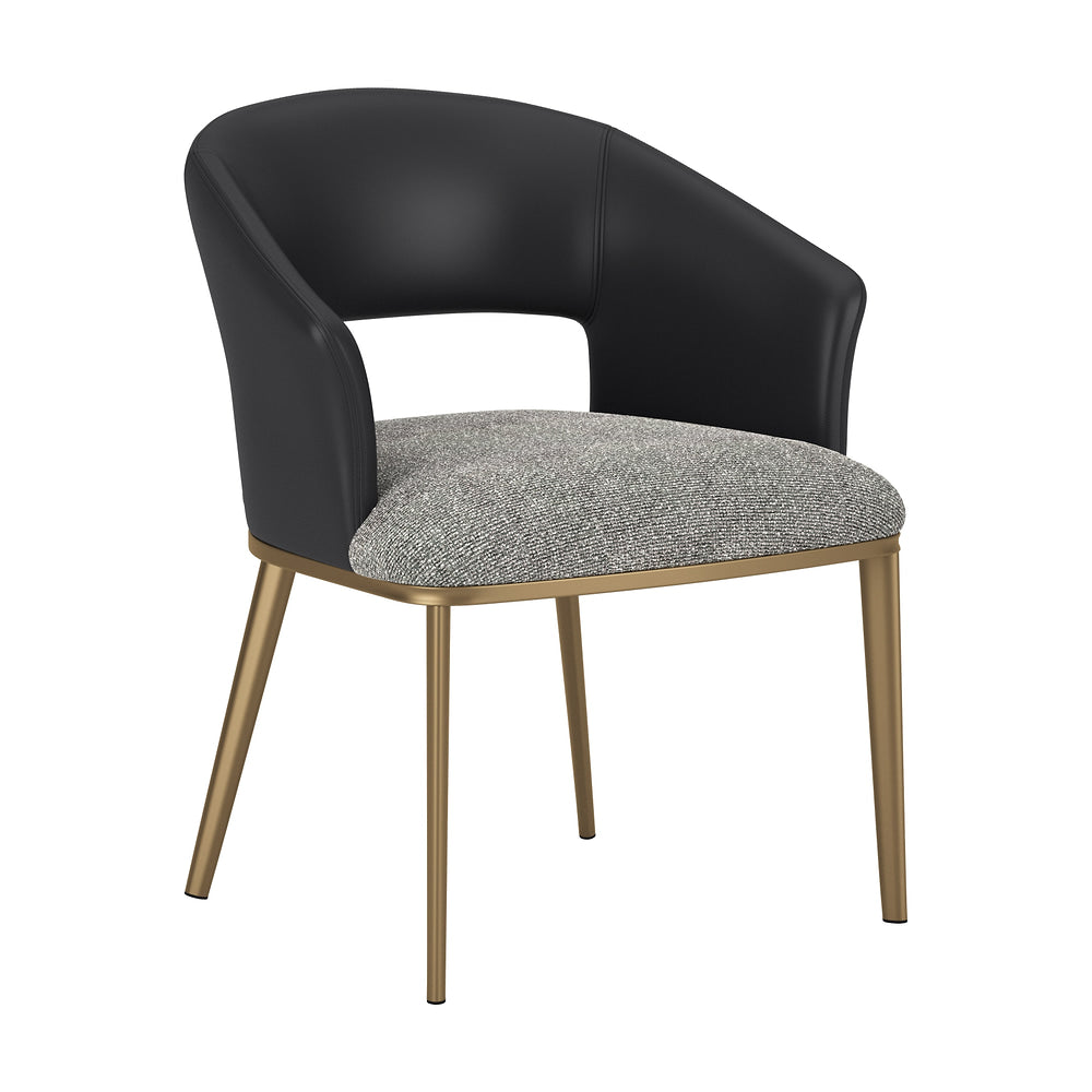 Silla Comercial para Desayunador - ZUO EDMOND - Gris - Asiento y Respaldo Tapizados en Piel Sintética