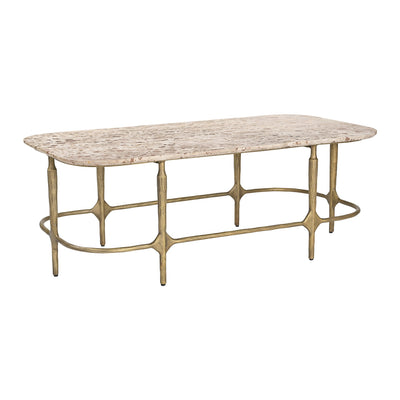 Mesa de Centro para Recepción - ZUO ROCHESTER - Varios Colores - Cubierta de Mármol Natural y Estructura de Hierro Forjado