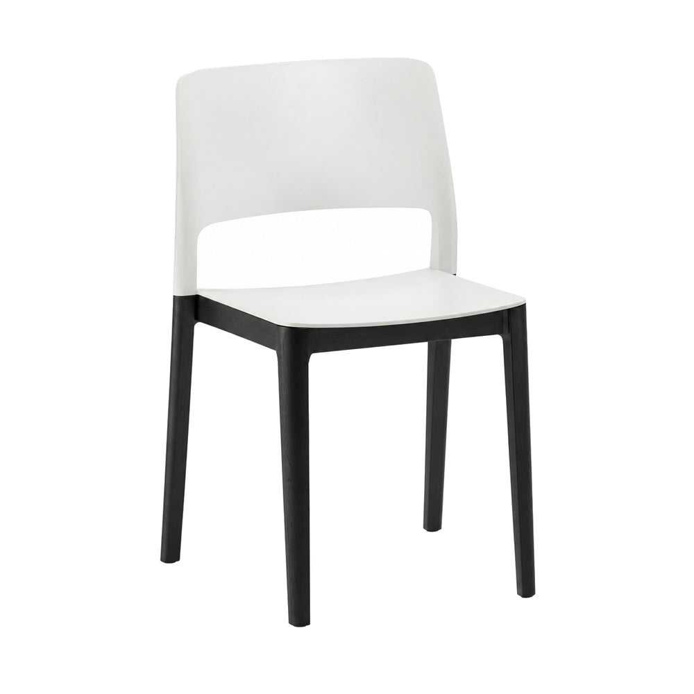Silla Comercial para Bistró- INFINITI SETTESUSETTE - Varios Colores - Asiento y Respaldo en Polipropileno Estructura Haya Maciza