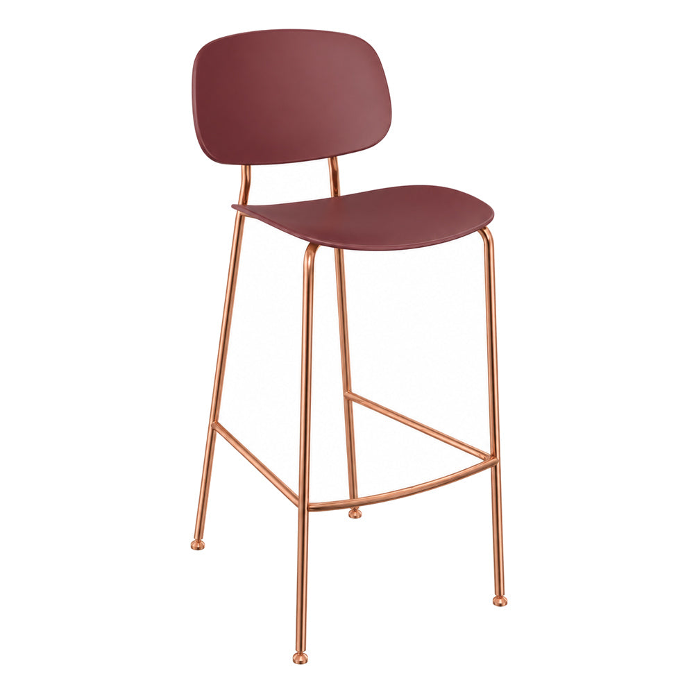 Banco Bajo para Bistró - INFINITI TONDINA POP - Varios Colores - Asiento y Respaldo en Polipropileno