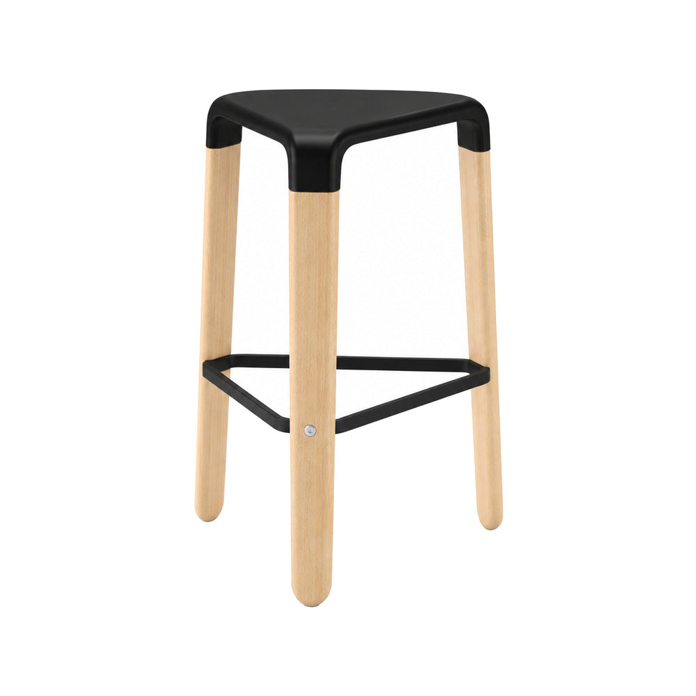 Banco Bajo para Barra - INFINITI PICAPAU STOOL H65.3 - Varios Colores - Asiento de Polipropileno y Estructura de Madera