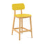 Banco Alto para Bar - INFINITI PORTA VENEZIA - Varios Colores - Asiento y Respaldo en Polipropileno Base de Madera