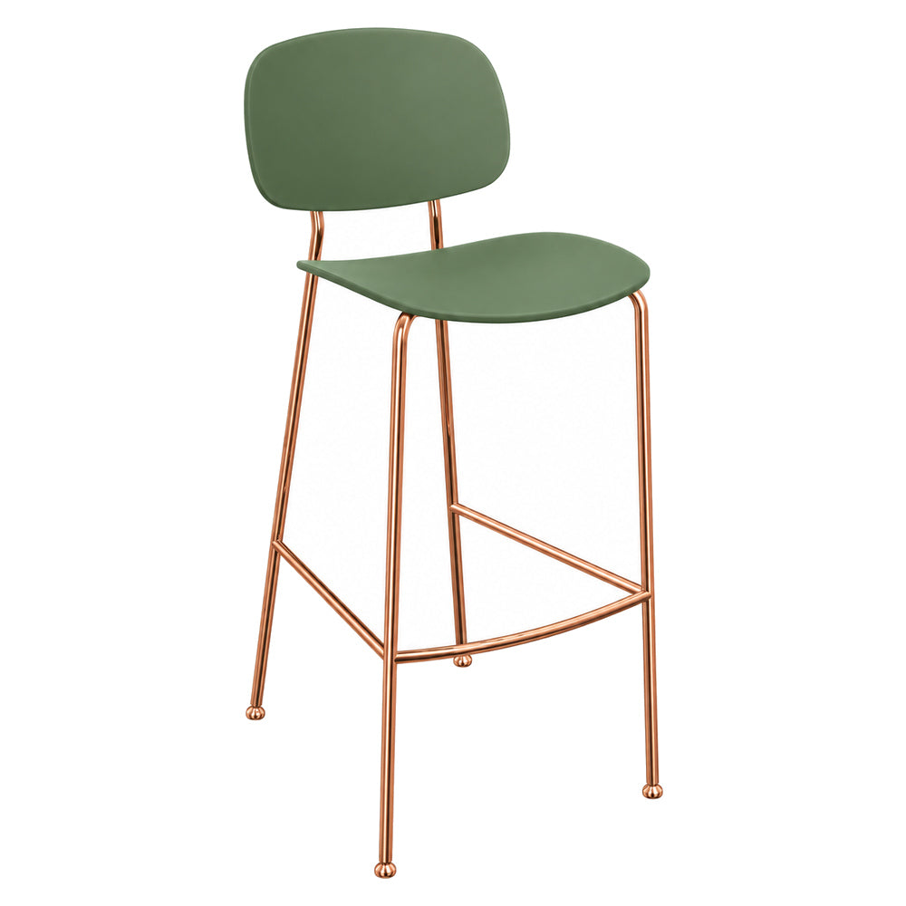 Banco Alto para Bar - INFINITI TONDINA POP - Varios Colores - Asiento y Respaldo en Polipropileno