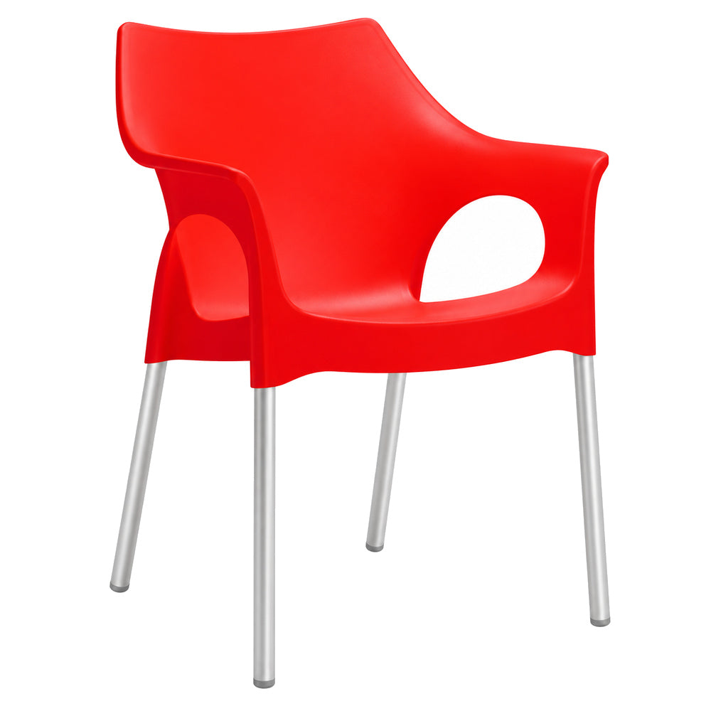 Silla para Negocios - LABENZE OLA 155-07010 - Rojo - Estructura Aluminio y sin Brazos