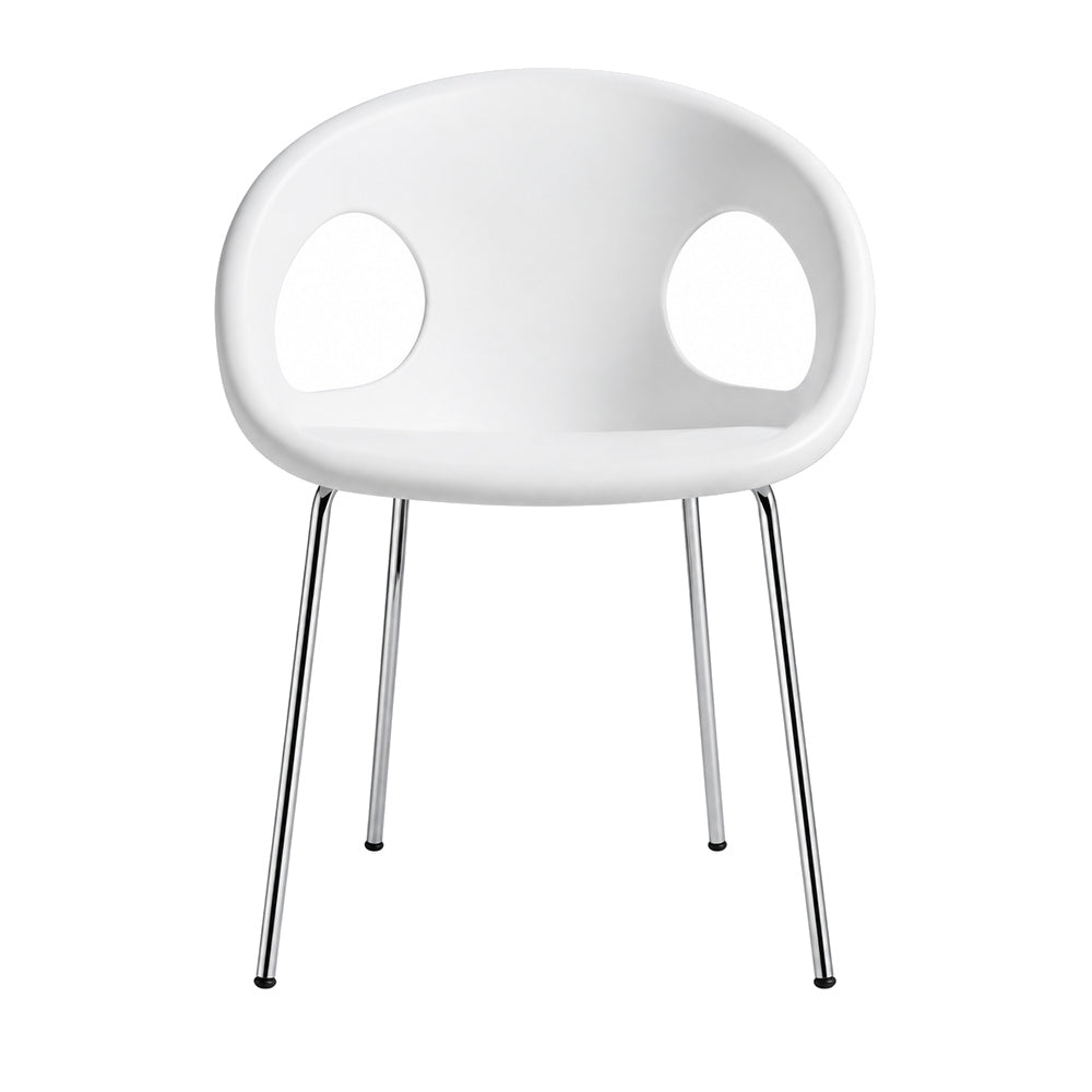 Silla Comercial para cafetería Cafetería - LABENZE DROP 155-15030 - Blanco - Tubular Acero Blanco