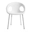Silla Comercial para cafetería Cafetería - LABENZE DROP 155-15030 - Blanco - Tubular Acero Blanco