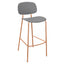 Banco Alto para Bar - INFINITI TONDINA POP - Varios Colores - Asiento y Respaldo en Polipropileno