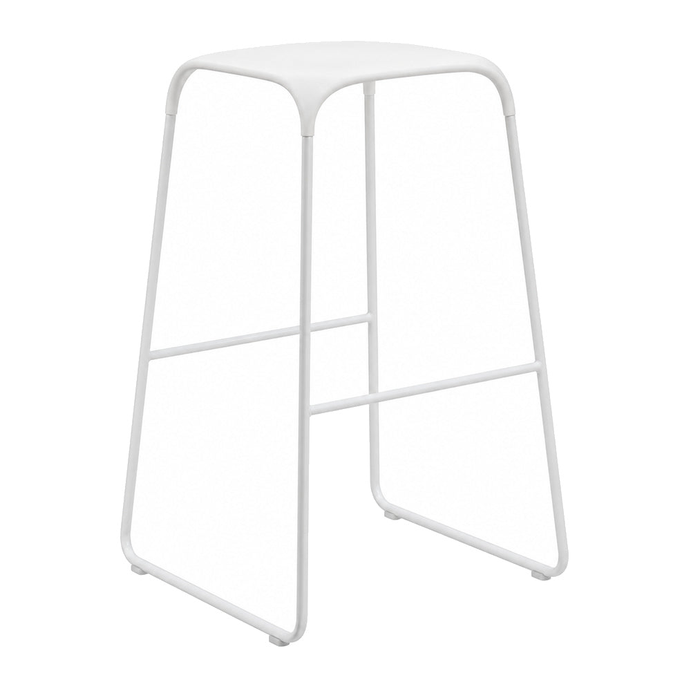 Banco Alto para Bar - INFINITI BOBO - Blanco - Estructura Acero y Asiento en Polipropileno