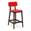 Banco Alto para Bar - INFINITI PORTA VENEZIA - Varios Colores - Asiento y Respaldo en Polipropileno Base de Madera