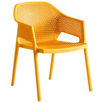 Silla Áreas de Exterior y Terrazas - LABENZE MINUSH 155-20000 - Azul fuerte - Asiento y Respaldo Perforado con brazos