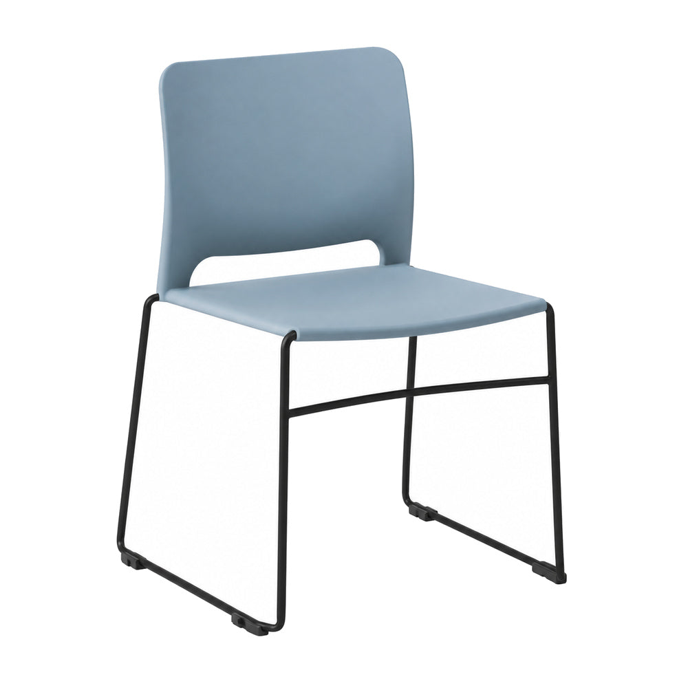 Silla Comercial de Alto Uso para Restaurante y Cafetería - INFINITI REDONDA 100-09000 - Varios Colores - Polipropileno Reforzado con Fibra de Vidrio y Estructura Negra