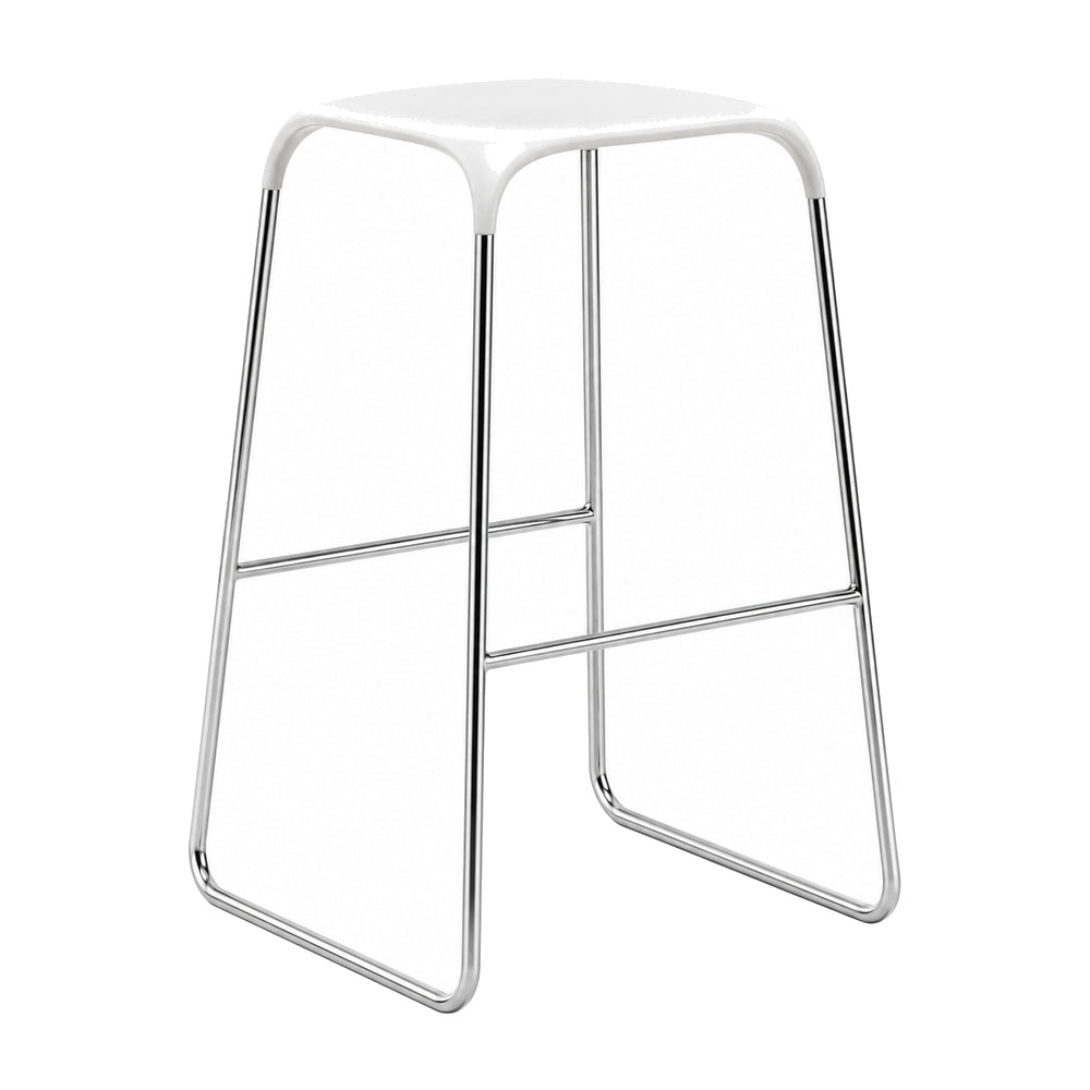 Banco Alto para Bar - INFINITI BOBO - Blanco - Estructura Acero y Asiento en Polipropileno