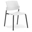 Silla de Oficina de Sala de Espera - LABENZE ARETA 106-00200 - Blanco - Estructura Tubular Negro sin Brazos