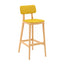 Banco Bajo para Barra - INFINITI PORTA VENEZIA - Varios Colores - Asiento y Respaldo en Polipropileno Base de Madera