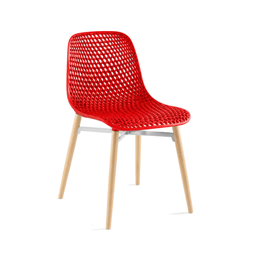 Silla Comercial para Cafetería - INFINITI NEXT - Varios Colores - Asiento y Respaldo en Poliamida Base de Madera