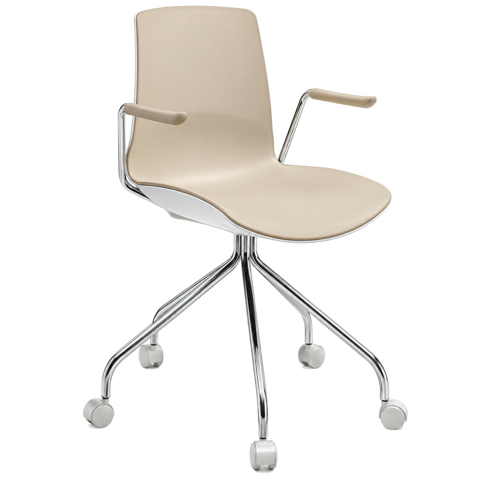 Silla de Oficina Visita - INFINITI NOW RODAJAS - Con Brazos - Asiento y Respaldo en Polipropileno