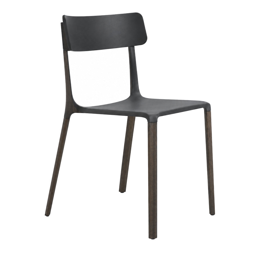 Silla Comercial para Restaurante - INFINITI RUELLE - Gris claro - Estructura en Aluminio y Respaldo Madera