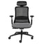 Silla de Oficina Ejecutiva Reclinable con Cabecera Opcional - REQUIEZ CURVE RE-1570N/NG 101-1570N - Varios Colores - Base de Nylon con Cabecera en Tacto Piel Negra