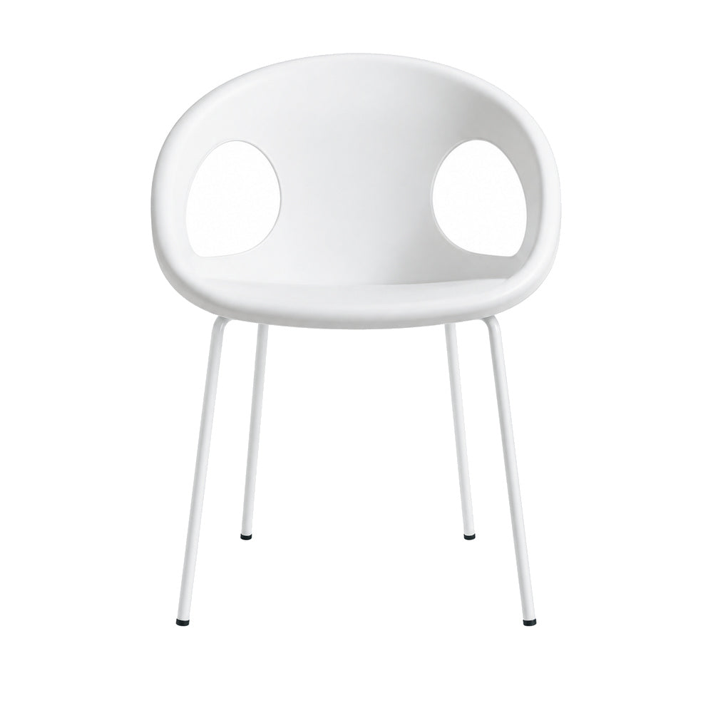 Silla Comercial para cafetería Cafetería - LABENZE DROP 155-15030 - Blanco - Tubular Acero Blanco