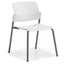 Silla de Oficina de Sala de Espera - LABENZE ARETA 106-00200 - Blanco - Estructura Tubular Negro sin Brazos