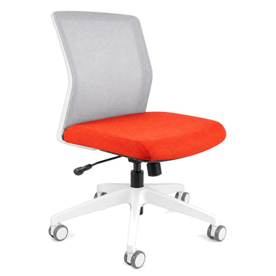 Silla de Oficina Operativa Estructura Blanca - REQUIEZ DEX RS-200 101-00200 - Varios Colores - Base de Nylon 5 Puntas con Asiento y Respaldo Tapizado