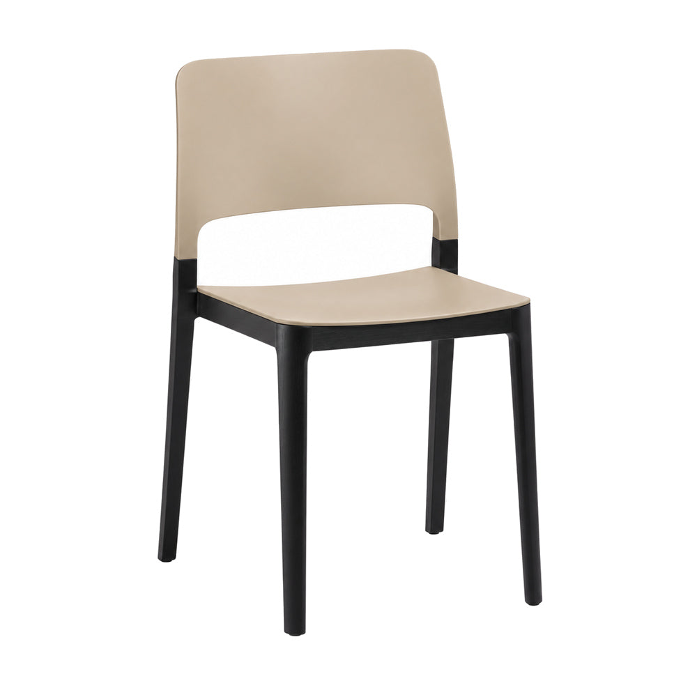Silla Comercial para Bistró- INFINITI SETTESUSETTE - Varios Colores - Asiento y Respaldo en Polipropileno Estructura Haya Maciza
