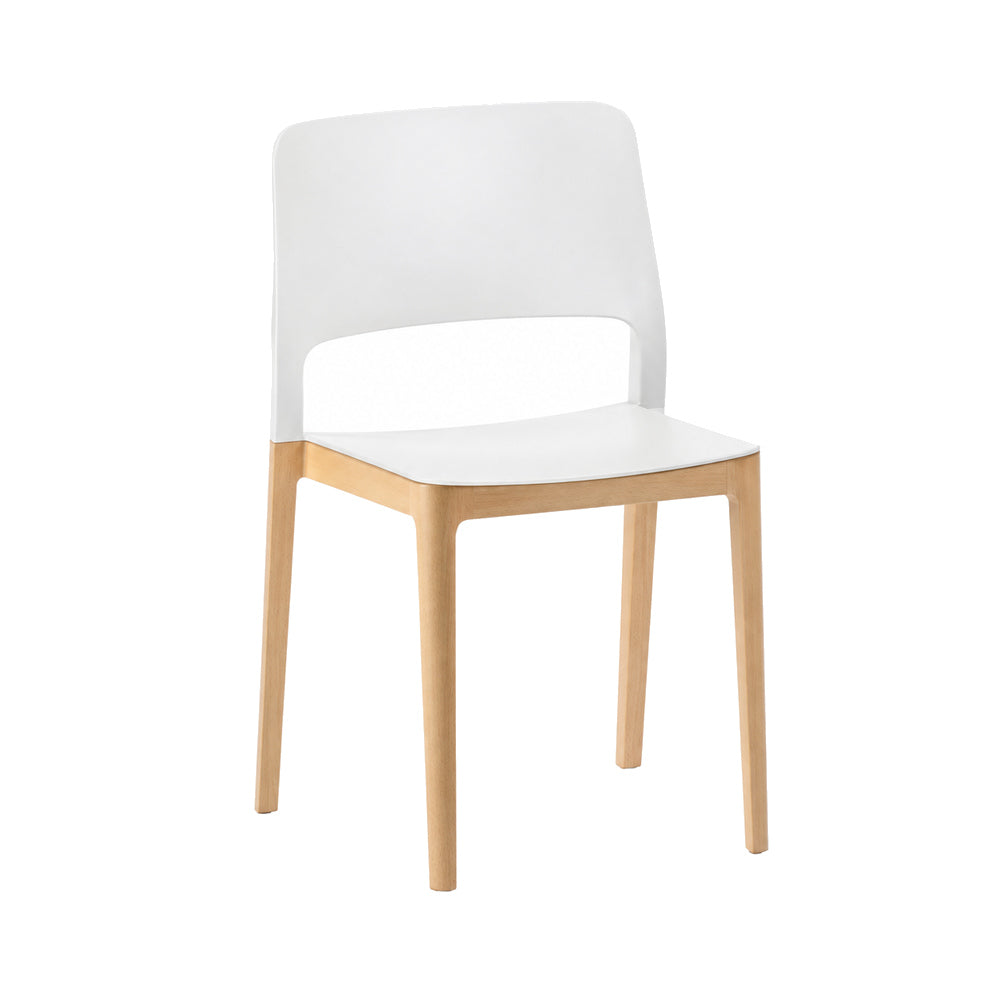 Silla Comercial para Bistró- INFINITI SETTESUSETTE - Varios Colores - Asiento y Respaldo en Polipropileno Estructura Haya Maciza