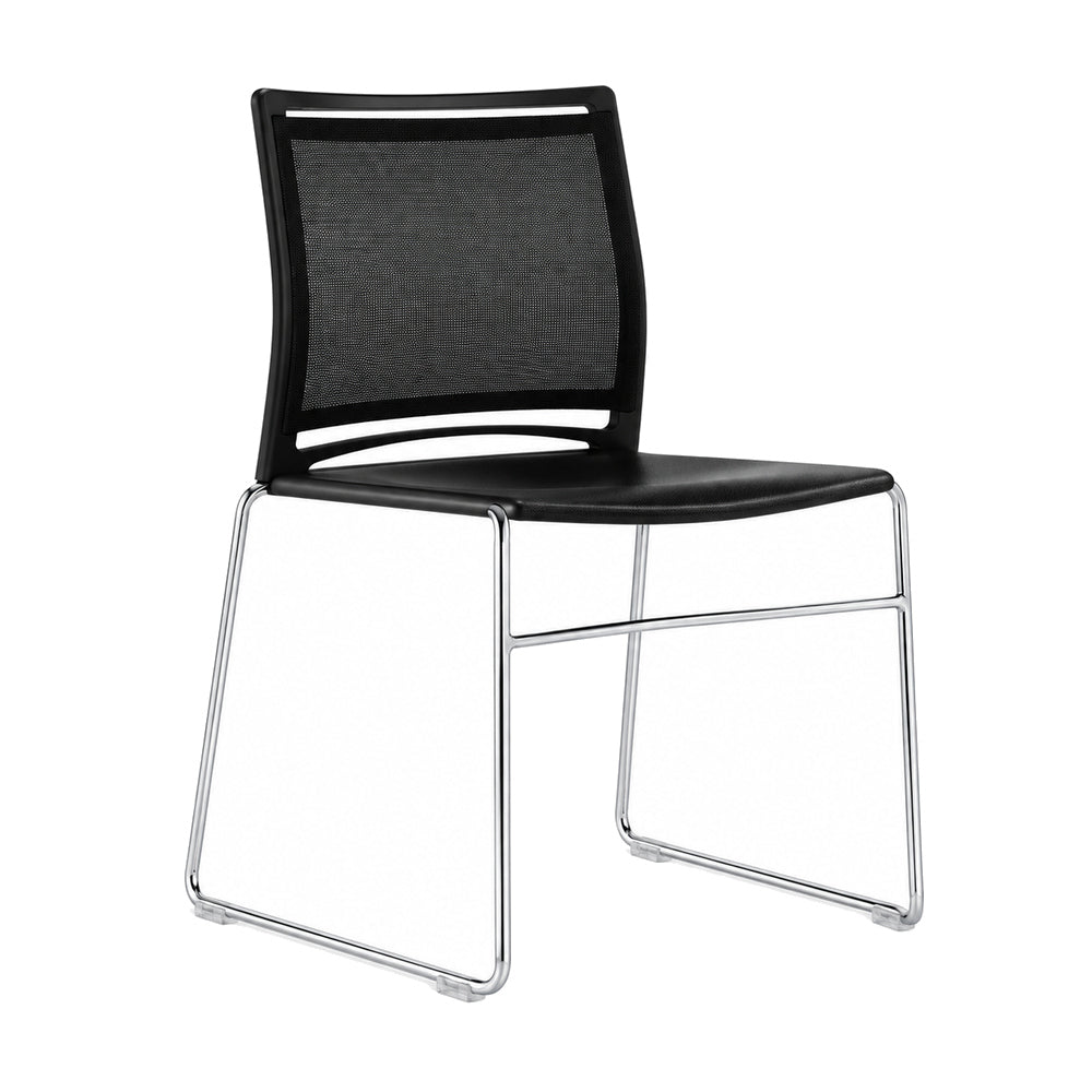 Silla de Oficina Visita - INFINITI WEB - Sin Brazos - Color Único - Asiento y Respaldo en Polipropileno