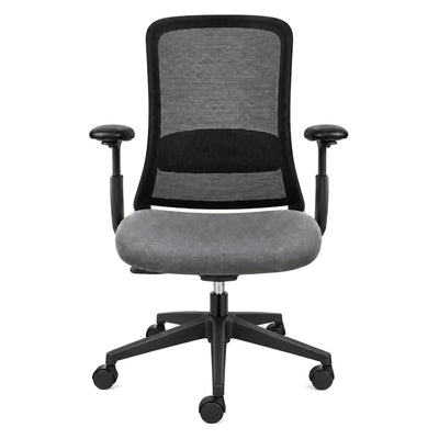 Silla de Oficina Ejecutiva Reclinable con Cabecera Opcional - REQUIEZ CURVE RE-1570N/NG 101-1570N - Varios Colores - Base de Nylon con Cabecera en Tacto Piel Negra