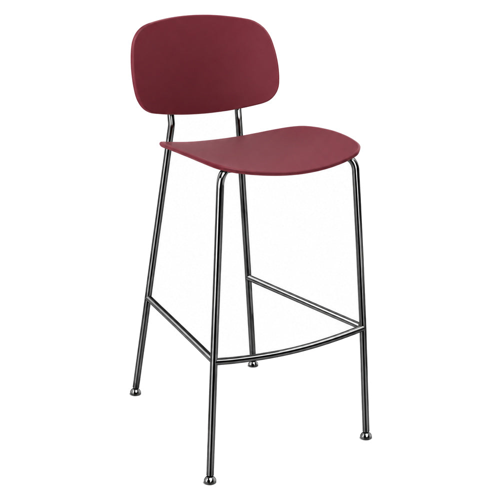 Banco Alto para Bar - INFINITI TONDINA POP - Varios Colores - Asiento y Respaldo en Polipropileno