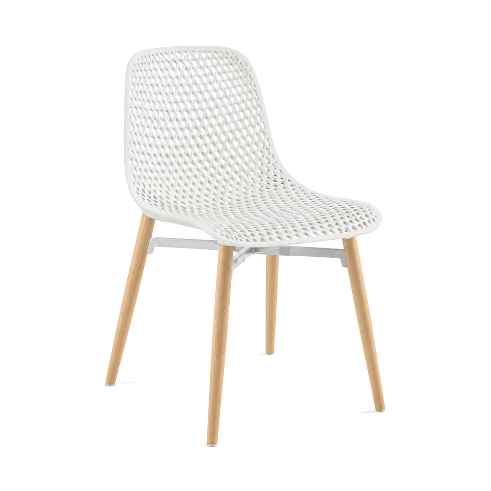 Silla Comercial para Cafetería - INFINITI NEXT - Varios Colores - Asiento y Respaldo en Poliamida Base de Madera