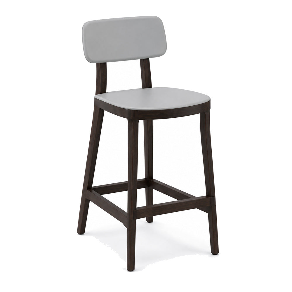 Banco Alto para Bar - INFINITI PORTA VENEZIA - Varios Colores - Asiento y Respaldo en Polipropileno Base de Madera