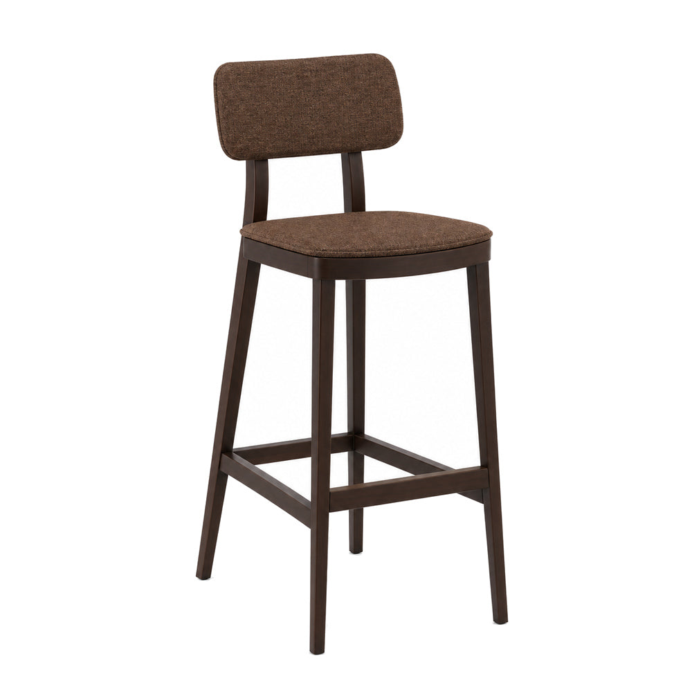 Banco Bajo para Barra - INFINITI PORTA VENEZIA - Varios Colores - Asiento y Respaldo en Polipropileno Base de Madera