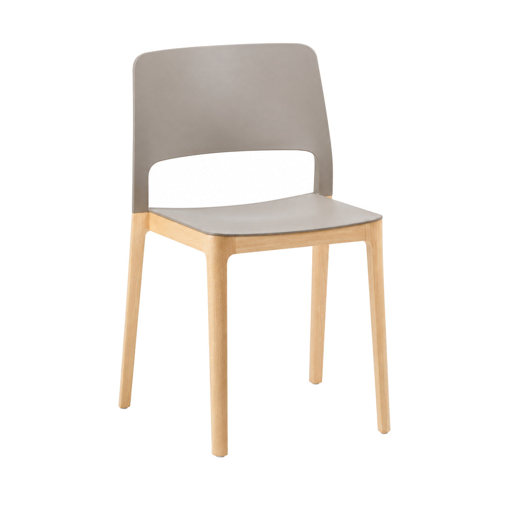 Silla Comercial para Bistró- INFINITI SETTESUSETTE - Varios Colores - Asiento y Respaldo en Polipropileno Estructura Haya Maciza