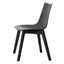 Silla Comercial con Patas de Madera de Haya - LABENZE ZEBRA NATURAL 155-10650 - Dovegray - Policarbonato Antishock con Base de 4 Patas en Madera de Haya
