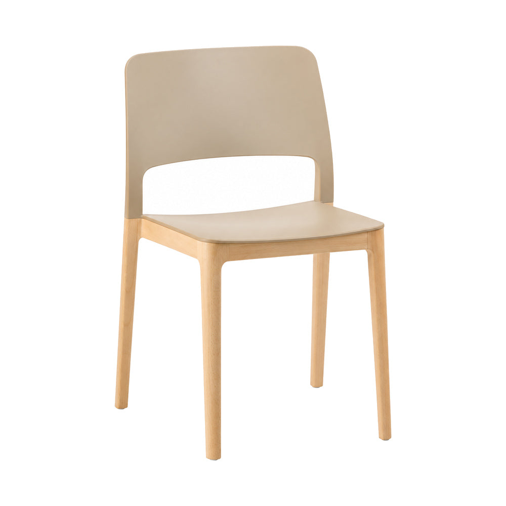 Silla Comercial para Bistró- INFINITI SETTESUSETTE - Varios Colores - Asiento y Respaldo en Polipropileno Estructura Haya Maciza