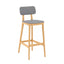 Banco Bajo para Barra - INFINITI PORTA VENEZIA - Varios Colores - Asiento y Respaldo en Polipropileno Base de Madera