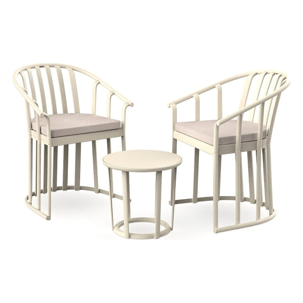 Set Comercial para Terraza 2 Sillones con Cojines y Mesa - RESOL RAFF - Varios Colores - Fibra de Vidrio