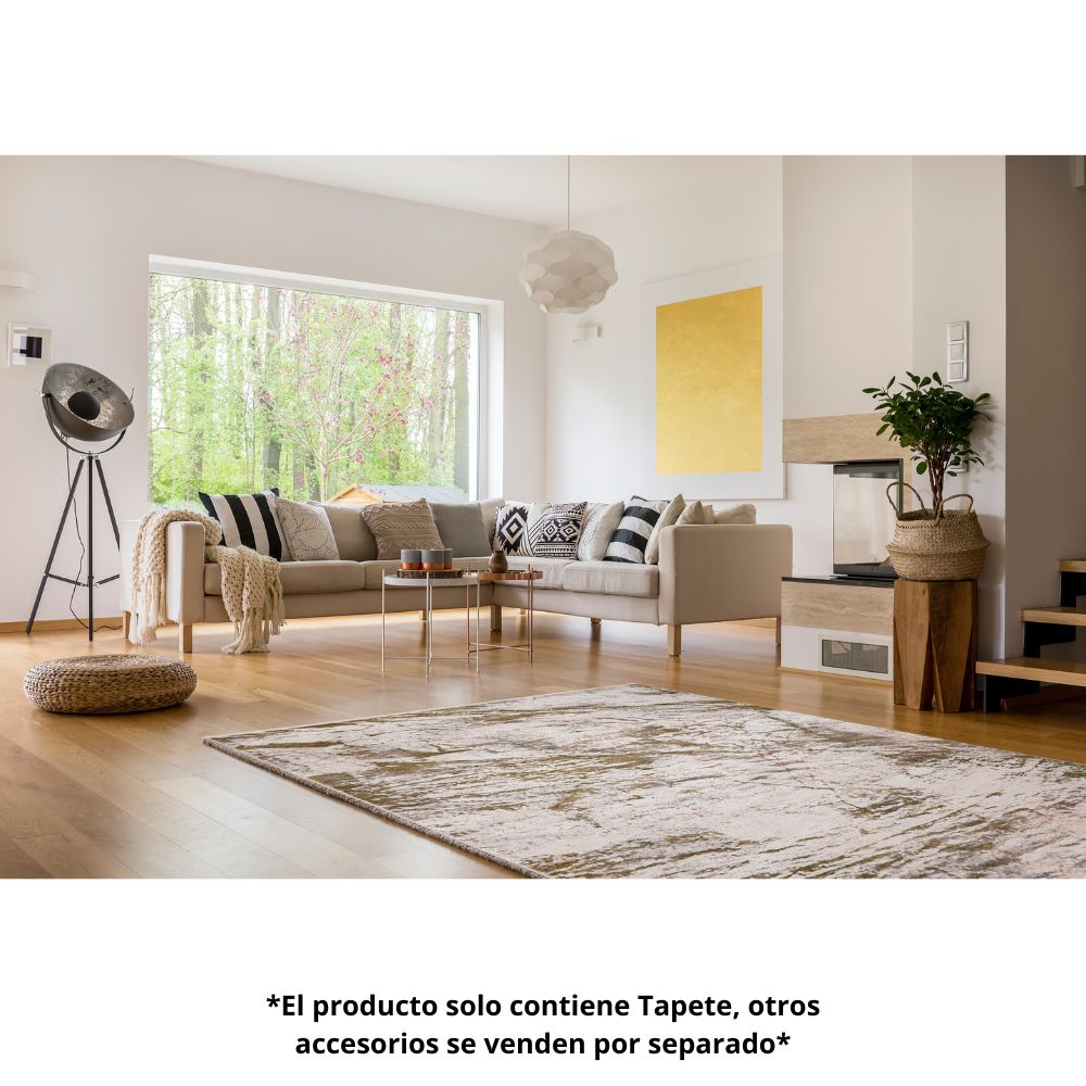 TAPETE LAVIN DUOMO T2278 | Tapete Decorativo para Recepción Hotel Hogar Departamento Sala | GRIS VERDE | Varias Medidas | Rectangular | Interior