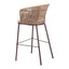 Banco Alto para Terraza y Barra Exterior - ZUO FREYCINET - Varios Colores - Asiento y Respaldo Tapizados con Tela para Exterior - Natural