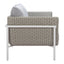 Love Seat de Terraza para Roof Garden 2 Plazas - ZUO FRAIS - Gris - Asiento y Respaldo Tapizados con Tela para Exterior
