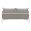 Love Seat de Terraza para Roof Garden 2 Plazas - ZUO FRAIS - Gris - Asiento y Respaldo Tapizados con Tela para Exterior
