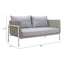 Love Seat de Terraza para Roof Garden 2 Plazas - ZUO FRAIS - Gris - Asiento y Respaldo Tapizados con Tela para Exterior